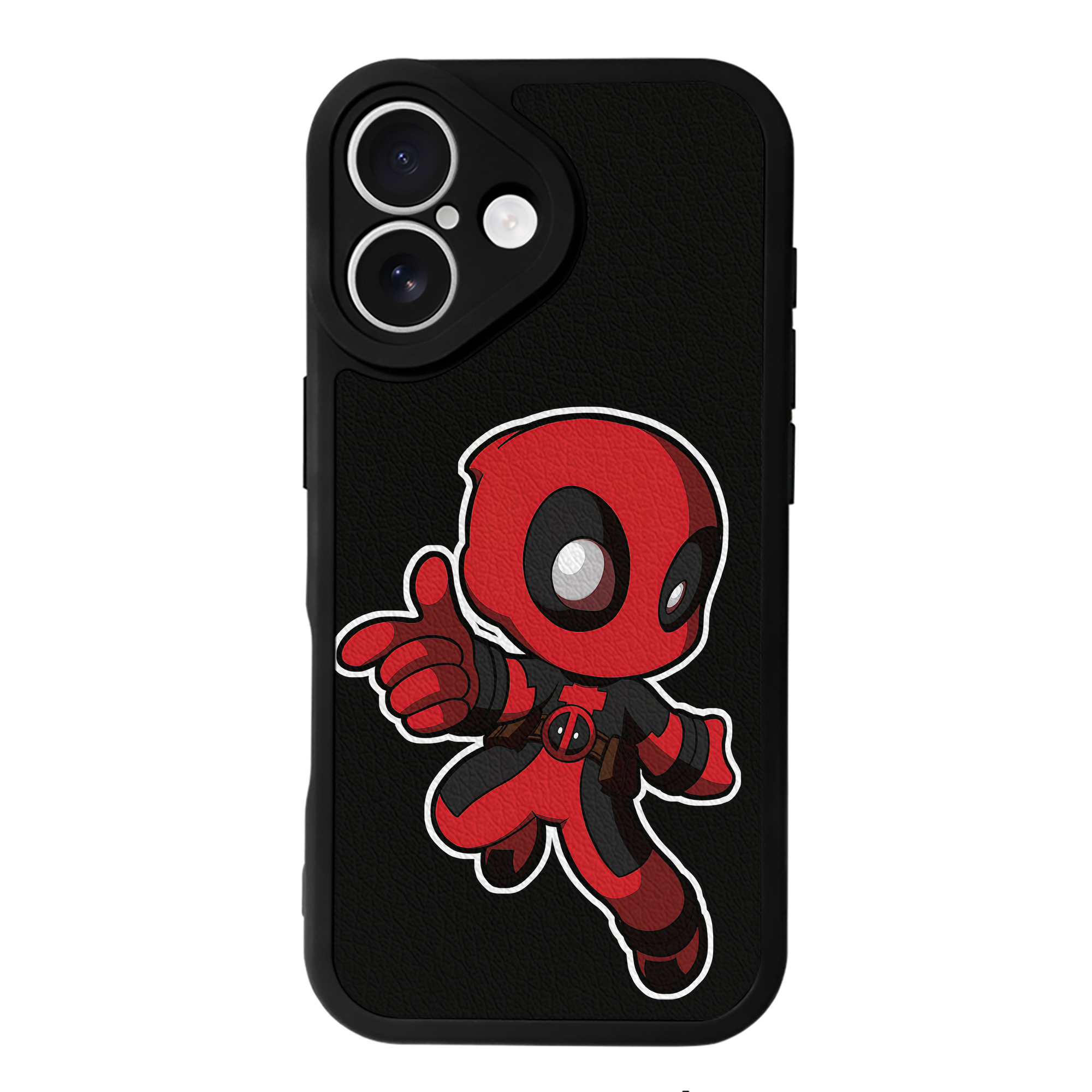 （画像用） Deadpool デッドプール 【iPhone 16シリーズ対応】シリコンスマホケース（レザー調） 材質：シリコン